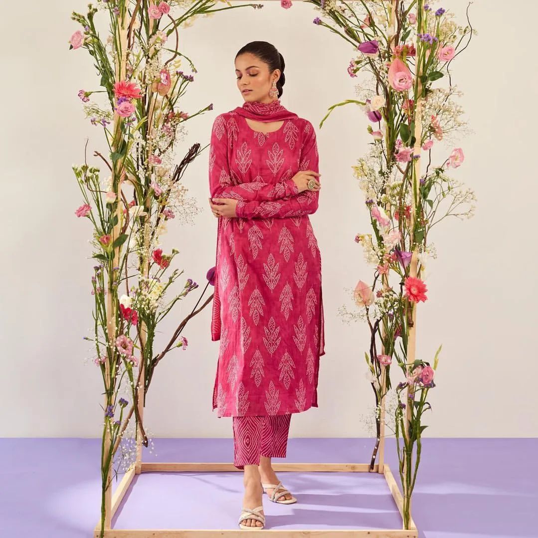 Vt Designer Printed With Handwork Cotton Kurti With Bottom Dupatta Wholesale Market In Surat